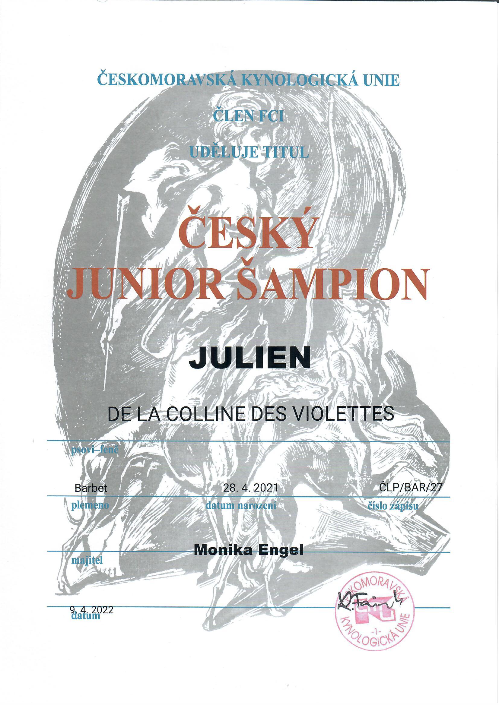 Czech junior champion