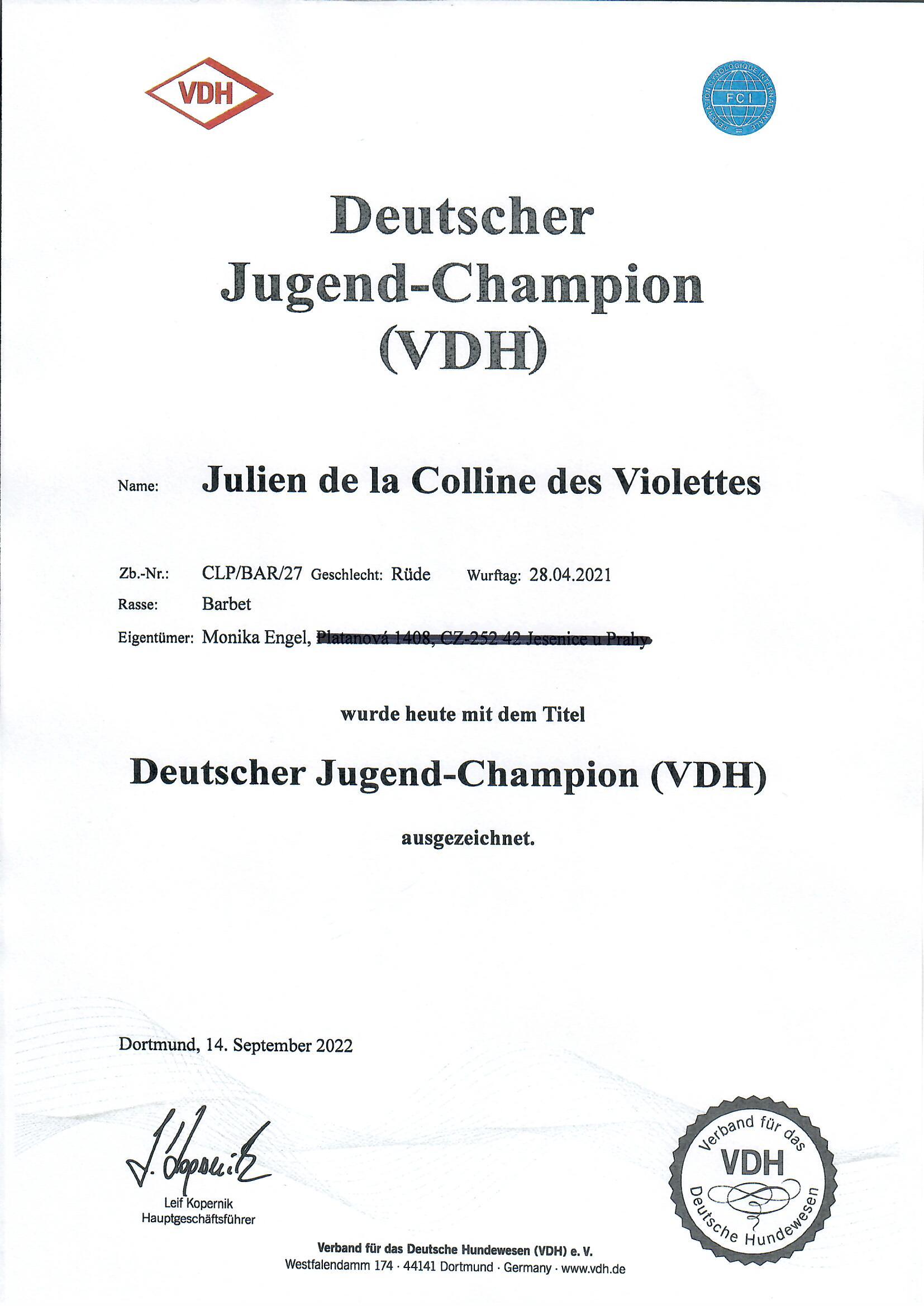 Germany junior champion