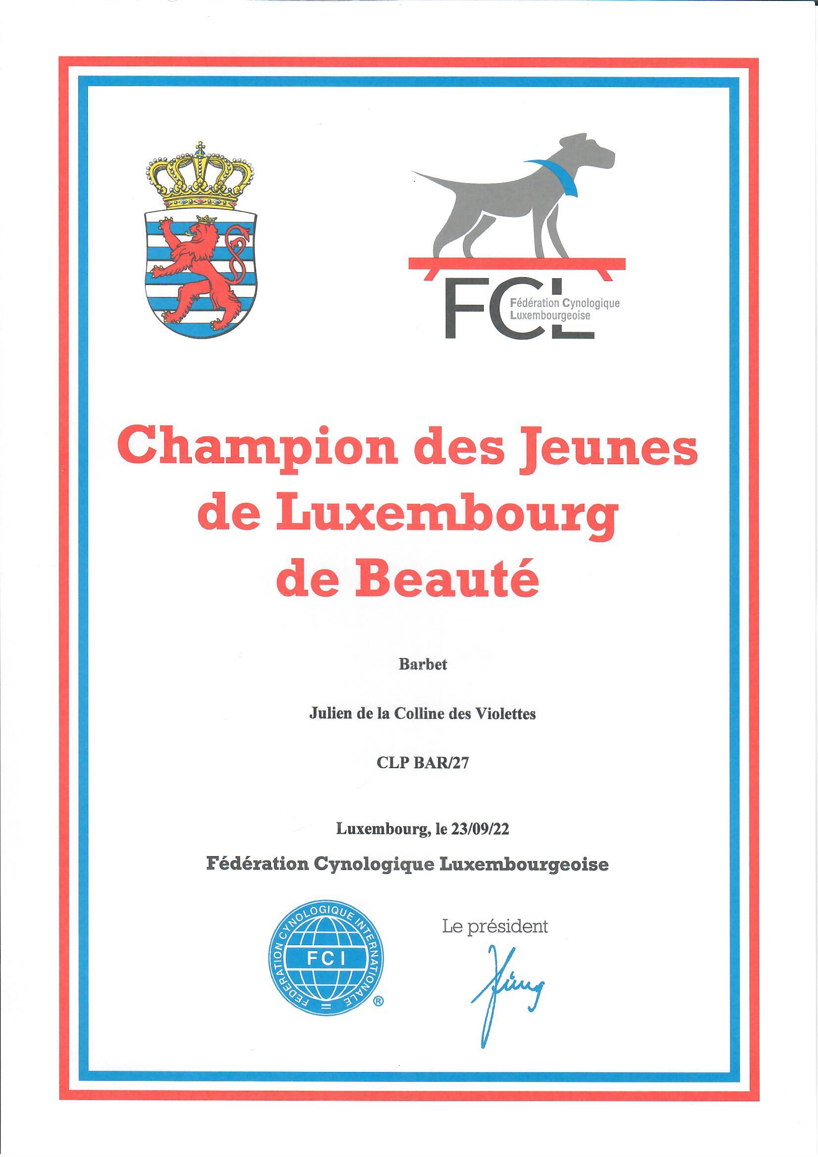 Luxembourg junior champion